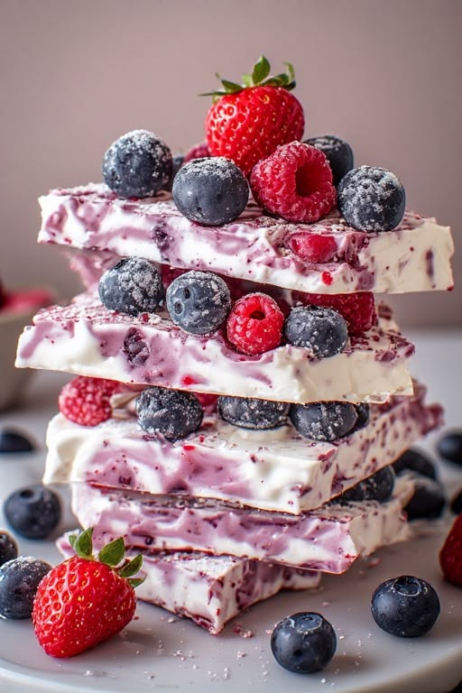 Wild Berry Frozen Yogurt Bark