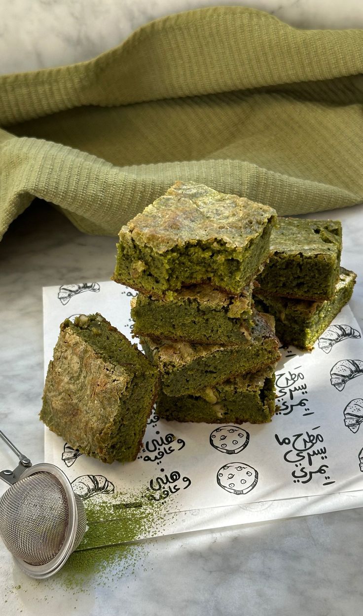 Matcha White Chocolate Brownies
